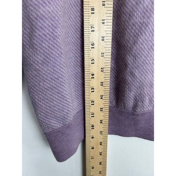 Vineyard Vines Women's Sweater 1/4 Zip 100% Extra Fine Merino Woll Large Purple - Picture 4 of 13